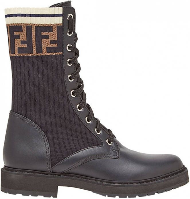 FENDI Rockoko-combat boots Zwart