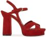 Ferragamo Gia sandalen met plateauzool Rood - Thumbnail 1