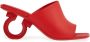 Ferragamo Muiltjes met bewerkte hak Rood - Thumbnail 1