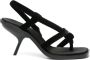 Ferragamo 85mm fluwelen sandalen Zwart - Thumbnail 1