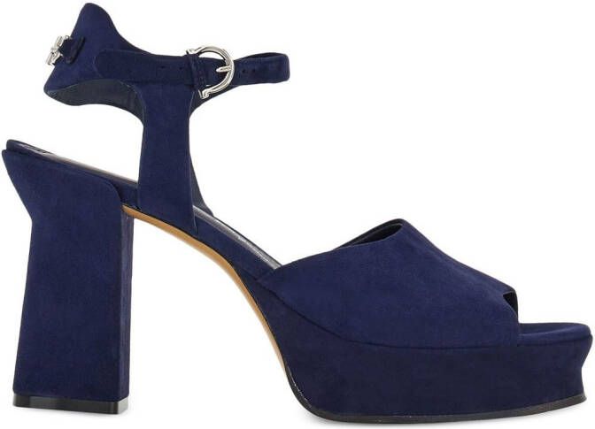 Ferragamo Sandalen met plateauzool Blauw