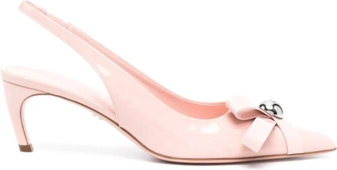 Ferragamo Brilda 55 mm lakleren pumps Roze