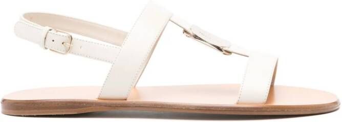 Ferragamo Capri leren sandalen Beige