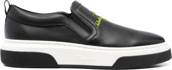 Ferragamo Cassina low-top sneakers Zwart