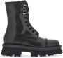 Ferragamo Combat boots met chunky zool Zwart - Thumbnail 1