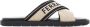 Ferragamo Katoenen sandalen met gekruiste bandjes Beige - Thumbnail 1