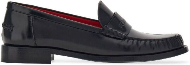 Ferragamo Loafers met logo-reliëf Zwart