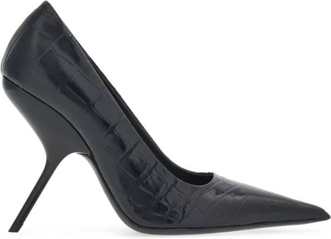 Ferragamo Décolleté pumps met krokodillen-reliëf Zwart