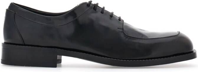 Ferragamo Derby schoenen met vierkante neus Zwart