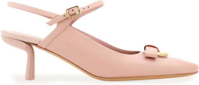 Ferragamo Drop Bow 55 mm pumps Roze