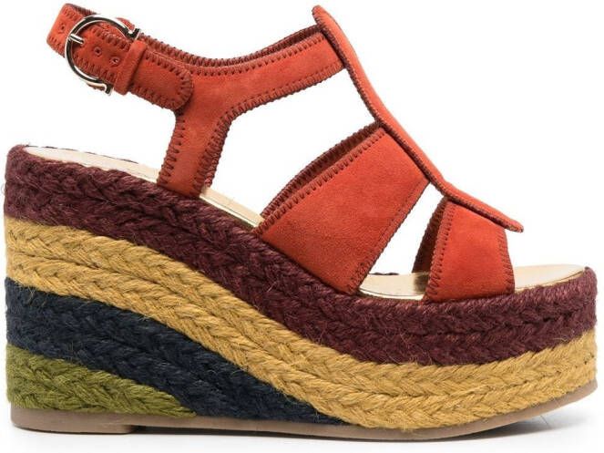 Ferragamo Espadrilles met sleehak Oranje