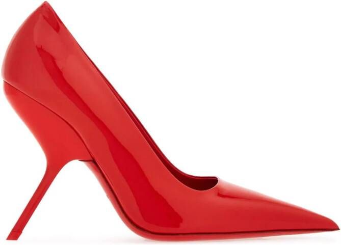 Ferragamo Eva pumps met puntige neus Rood