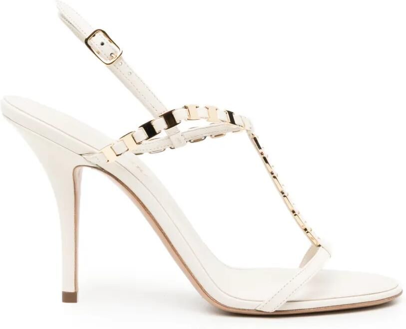 Ferragamo 100 mm Vara mini-sandalen Beige - Foto 1