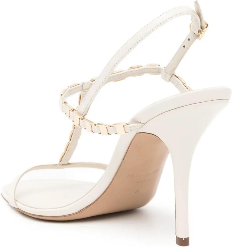 Ferragamo 100 mm Vara mini-sandalen Beige - Foto 2