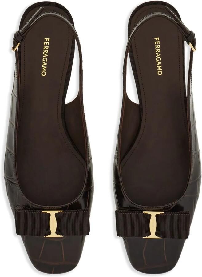 Ferragamo 30mm Vara pumps Bruin - Foto 2