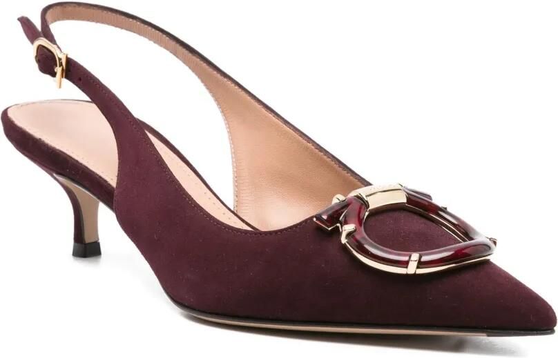 Ferragamo 50 mm suède pumps Rood - Foto 2