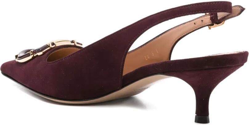 Ferragamo 50 mm suède pumps Rood - Foto 3