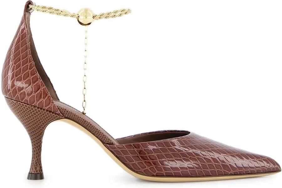 Ferragamo 70 mm Dana pumps Rood