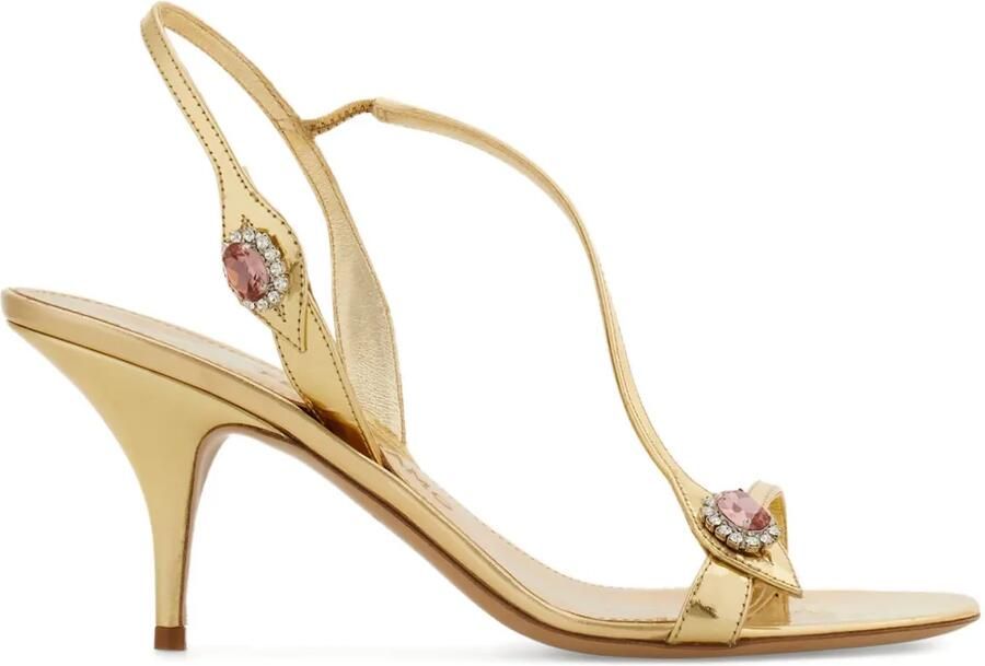 Ferragamo 70 mm sandalen met kristallen Goud