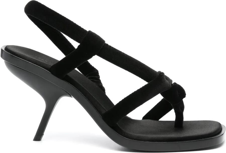 Ferragamo 85mm fluwelen sandalen Zwart - Foto 1