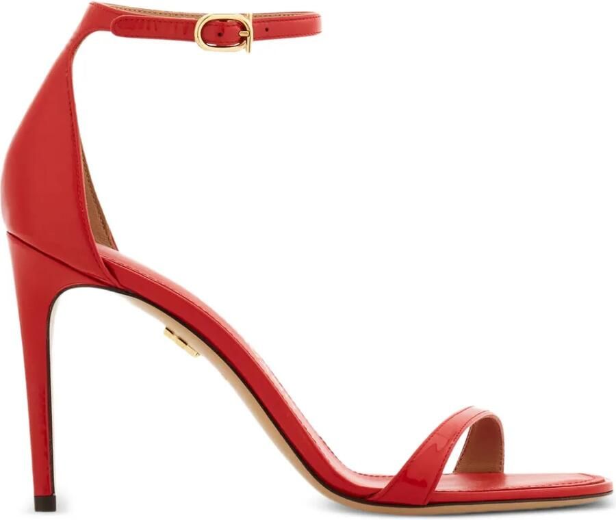 Ferragamo 90mm stiletto sandalen met bandjes Rood