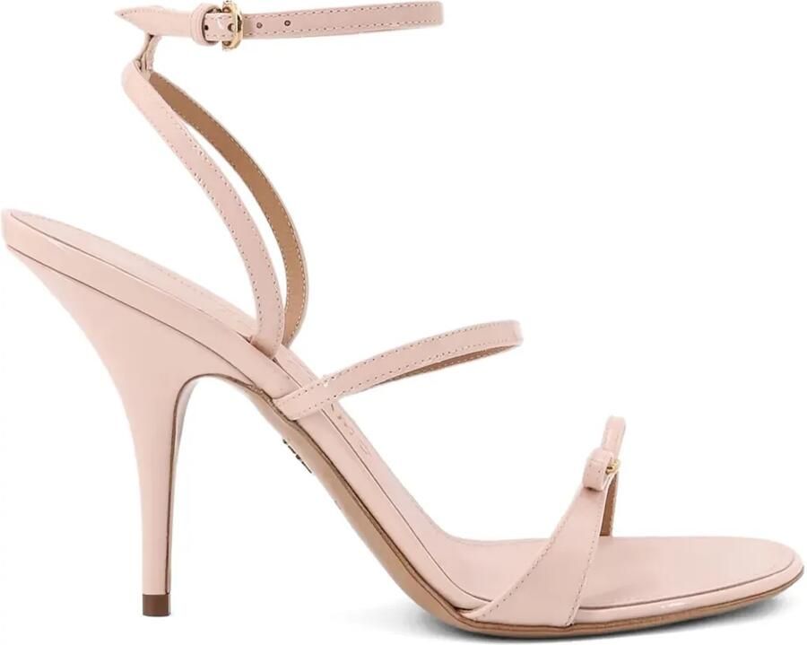 Ferragamo 95 mm stiletto sandalen met strikdetail Roze