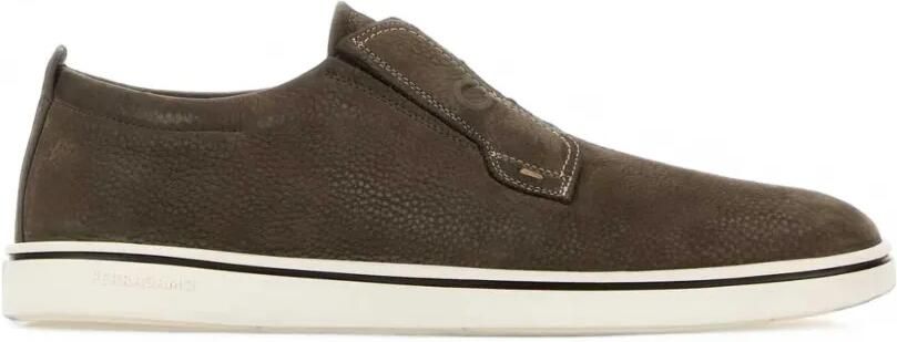 Ferragamo Alfie loafers van bewerkt leer Grijs