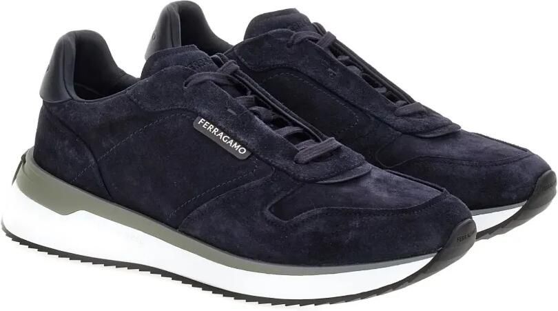 Ferragamo America suède sneakers Blauw