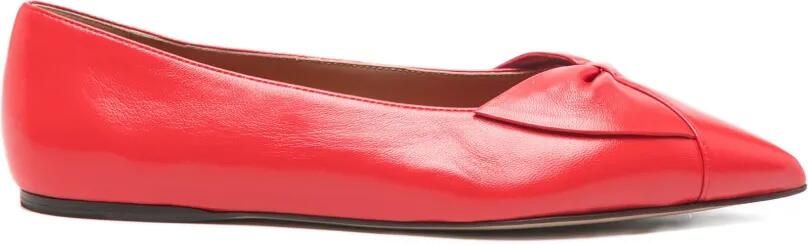 Ferragamo Ballerina's met strik Rood