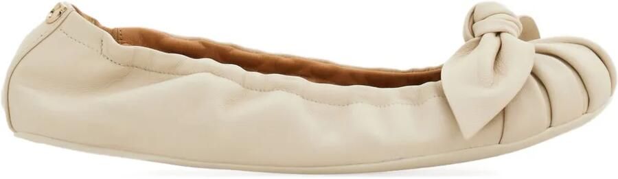 Ferragamo Ballerina's met strikdetail Beige
