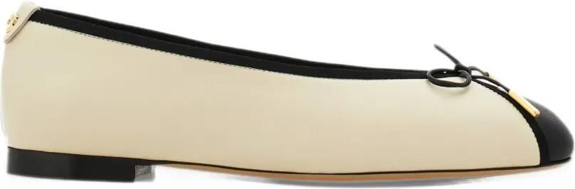 Ferragamo ballet flat with bow detail Beige