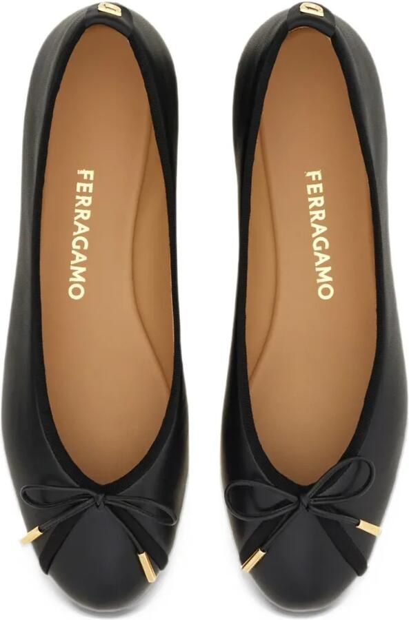 Ferragamo ballet flat with bow detail Zwart - Foto 2