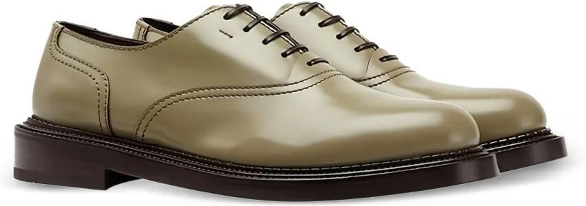 Ferragamo Balmoral leren oxfordschoenen Groen