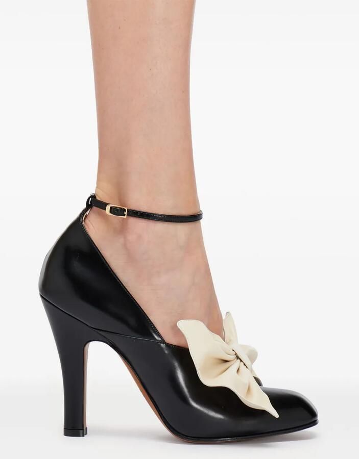 Ferragamo Bella 1928 leren pumps Zwart - Foto 3