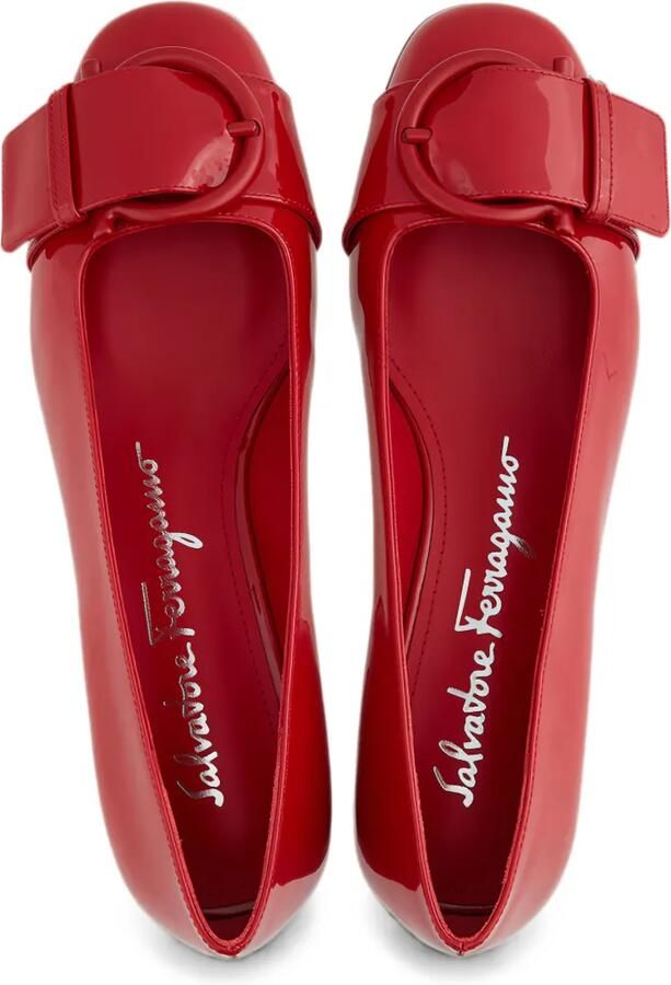 Ferragamo Bessie lakleren pumps Rood - Foto 2