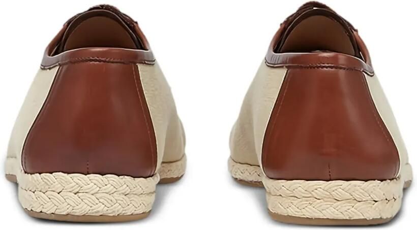 Ferragamo Bosco canvas oxfordschoenen Beige - Foto 2