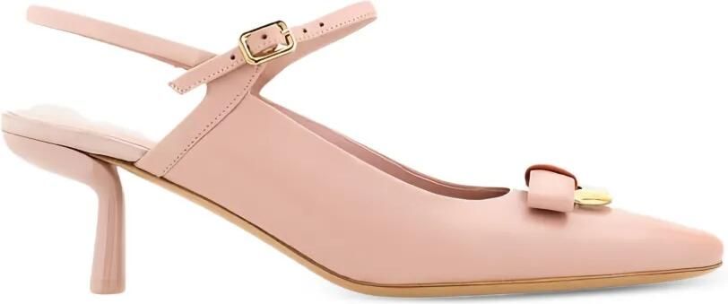 Ferragamo bow-detail leather slingback pumps Roze