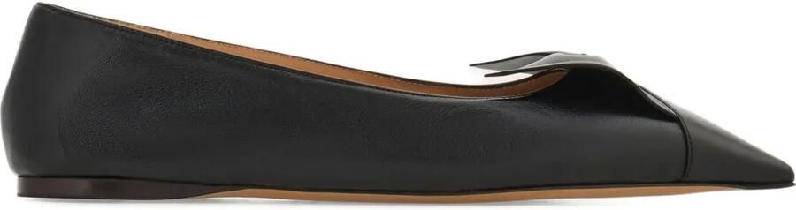 Ferragamo Bow leren ballerina's Zwart
