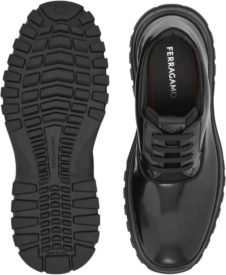 Ferragamo Brenta derby schoenen Zwart