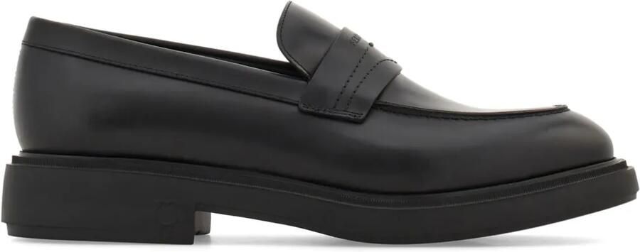 Ferragamo Caligola leren loafers Zwart