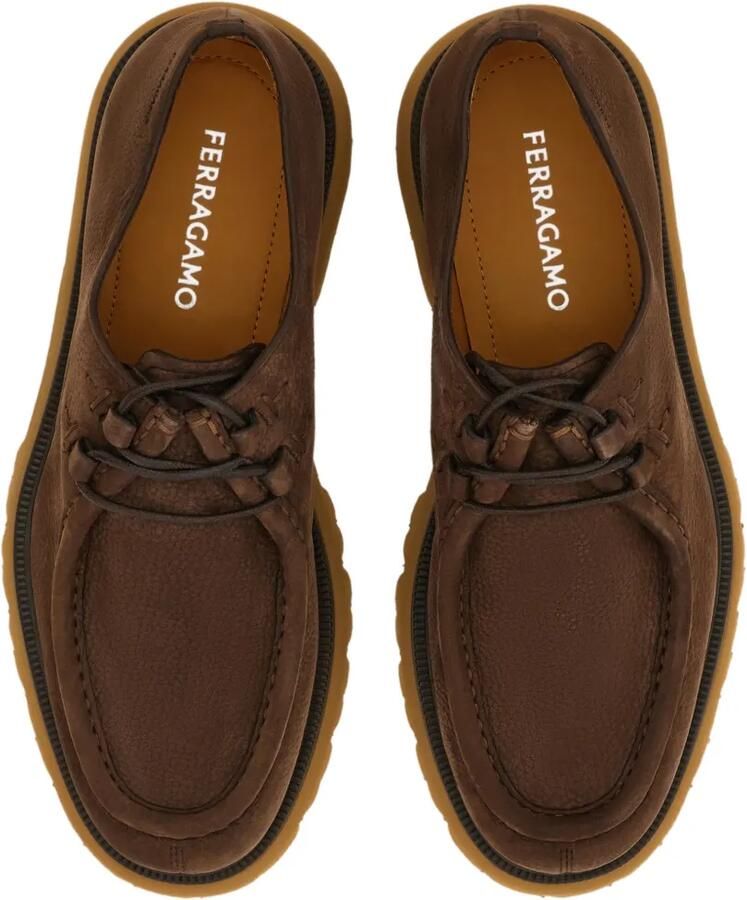 Ferragamo Chunky veterschoenen Bruin - Foto 4