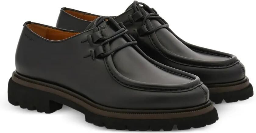 Ferragamo Chunky veterschoenen Zwart - Foto 4