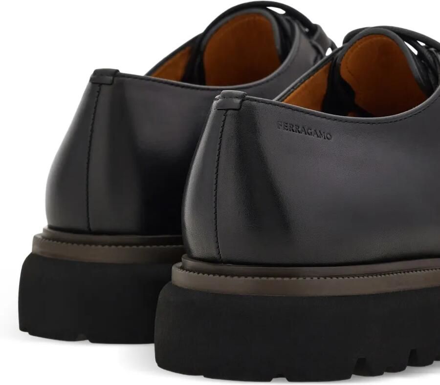 Ferragamo Chunky veterschoenen Zwart - Foto 2