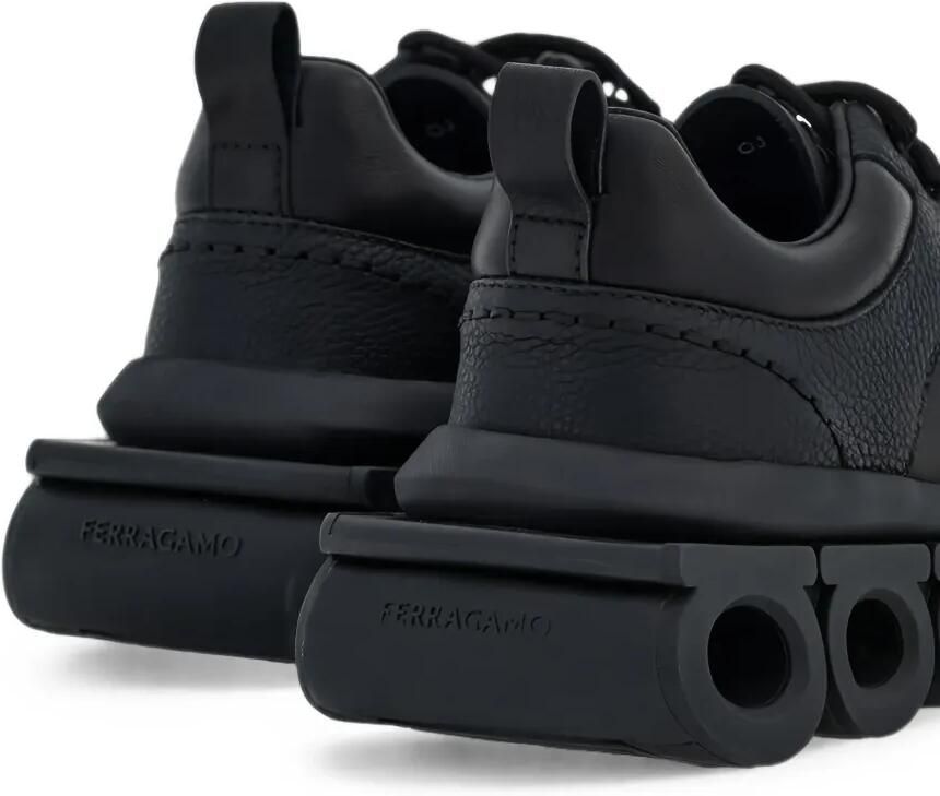 Ferragamo cutout-sole leather sneakers Zwart - Foto 2