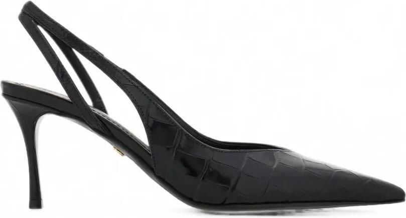 Ferragamo Slingback tas met hak Zwart