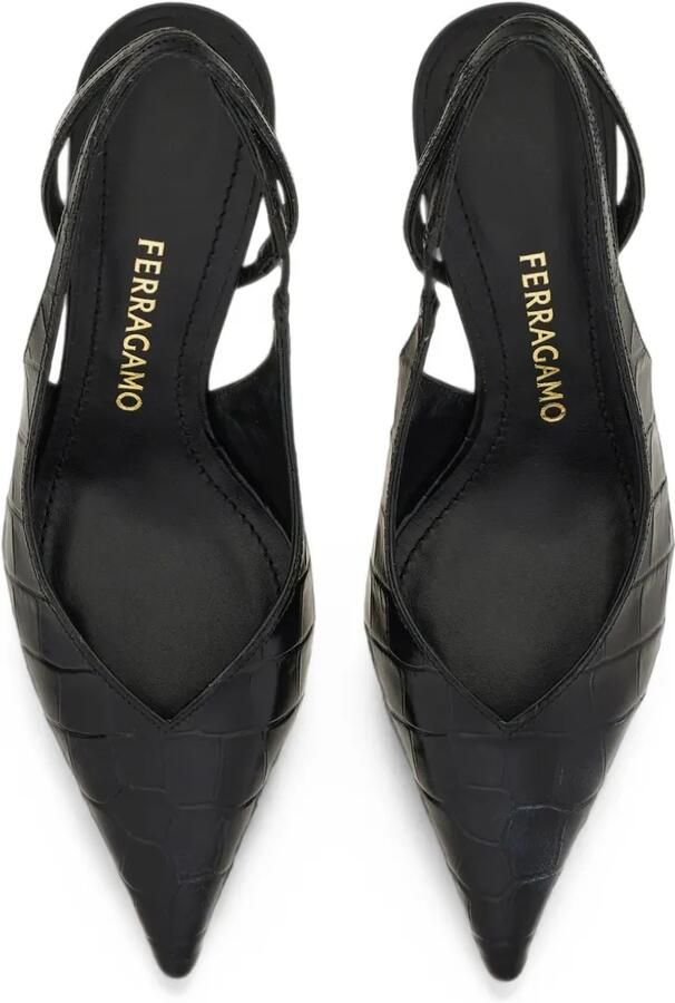 Ferragamo Slingback tas met hak Zwart - Foto 3