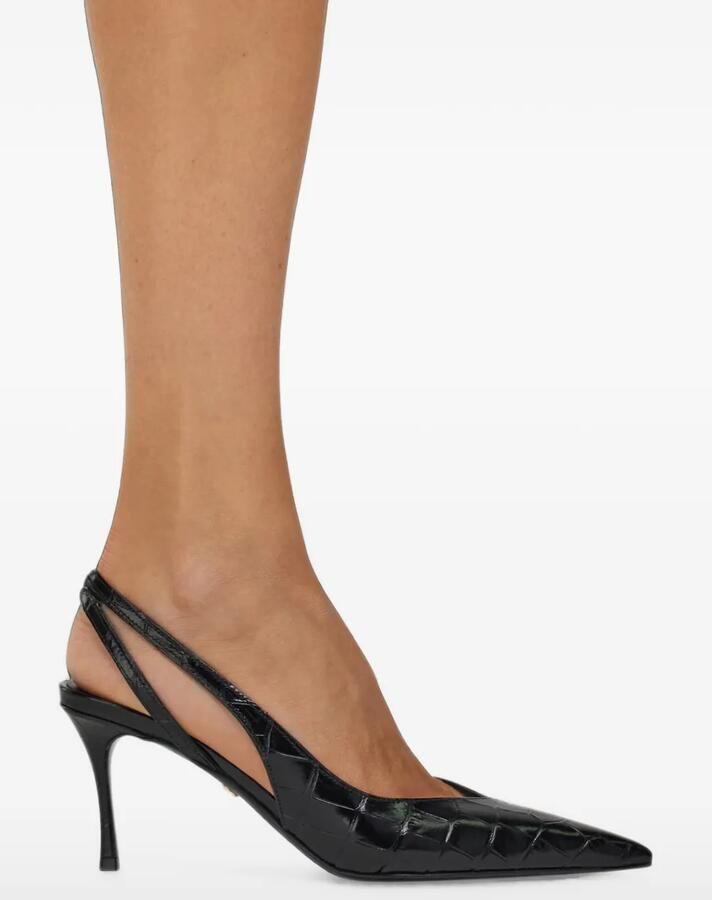 Ferragamo Slingback tas met hak Zwart - Foto 2