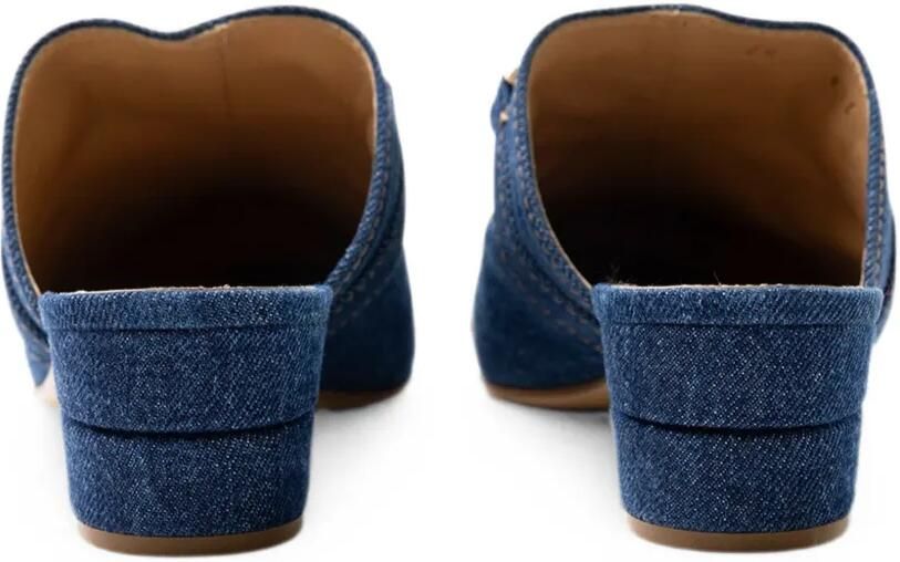 Ferragamo Denim muiltjes met Gancini-detail Blauw - Foto 3