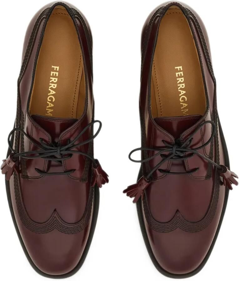 Ferragamo Derby veterschoenen Rood - Foto 3