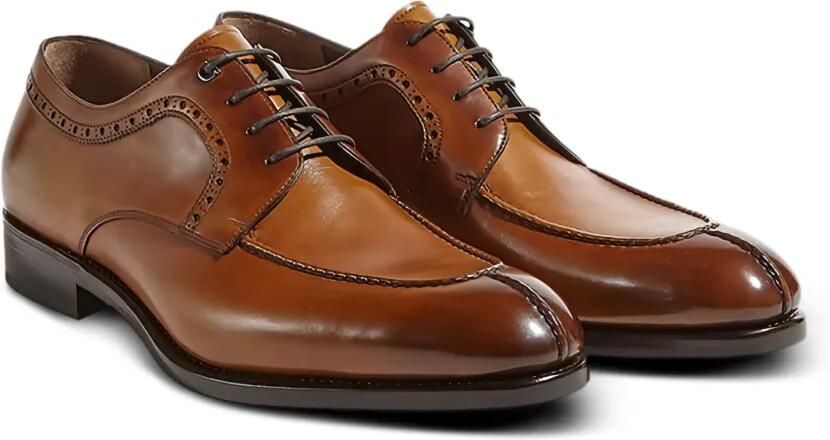 Ferragamo Derby schoenen met brogue detail Bruin